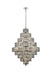 Maxime 20-Light Chandelier in Chrome with Silver Shade (Grey) Royal Cut Crystal