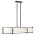 Latitude Four Light Linear Chandelier in Oil Rubbed Bronze