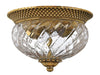 Plantation Small Flush Mount in Burnished Brass