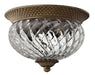 Plantation Small Flush Mount in Pearl Bronze