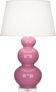 Robert Abbey (A358X) Triple Gourd Table Lamp with Lucite Base