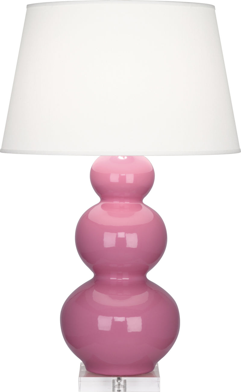 Robert Abbey (A358X) Triple Gourd Table Lamp with Lucite Base