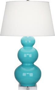 Robert Abbey (A362X) Triple Gourd Table Lamp with Lucite Base