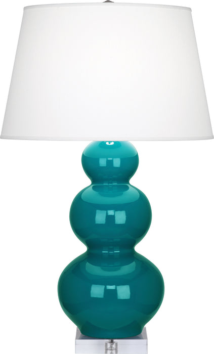 Robert Abbey (A363X) Triple Gourd Table Lamp with Lucite Base