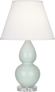 Robert Abbey (A788X) Small Double Gourd Accent Lamp with Pearl Dupioni Fabric Shade
