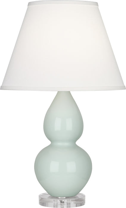 Robert Abbey (A788X) Small Double Gourd Accent Lamp with Pearl Dupioni Fabric Shade