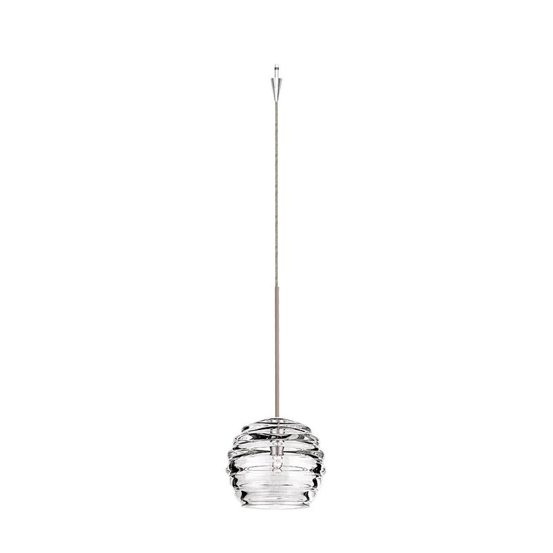 Clarity One Light Mini Pendant in Brushed Nickel - Lamps Expo