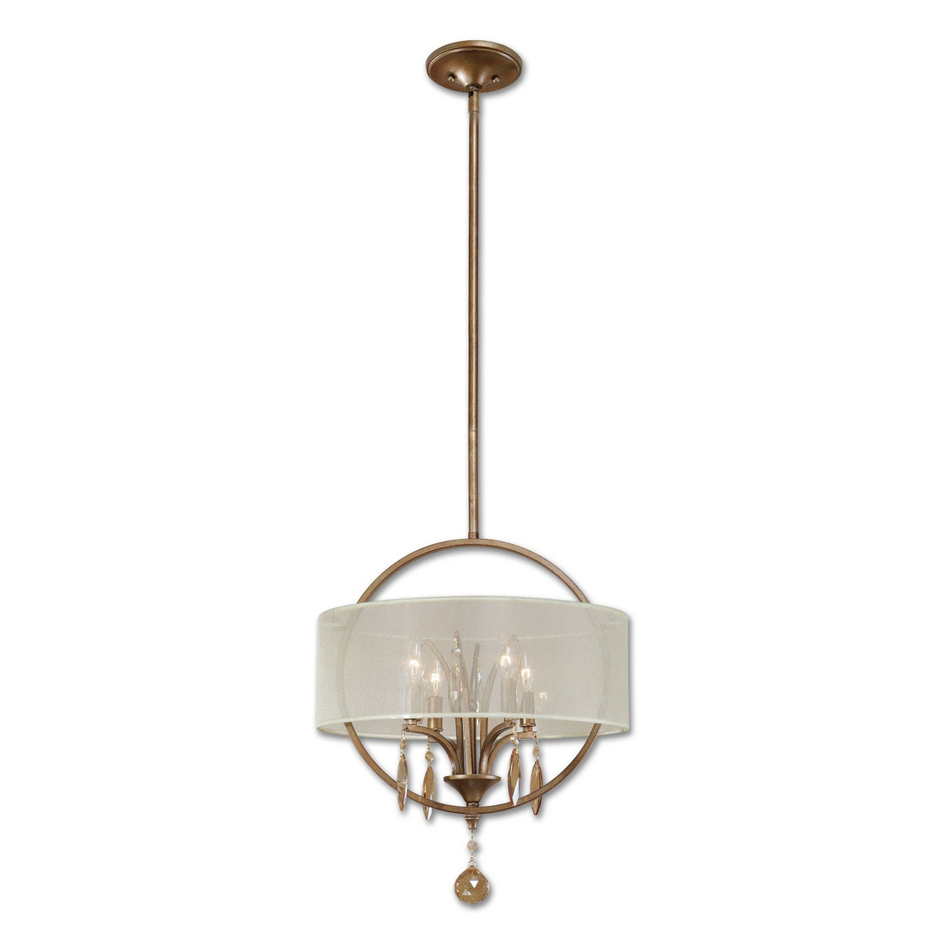 Uttermost's Alenya 4 Light Fabric Drum Pendant