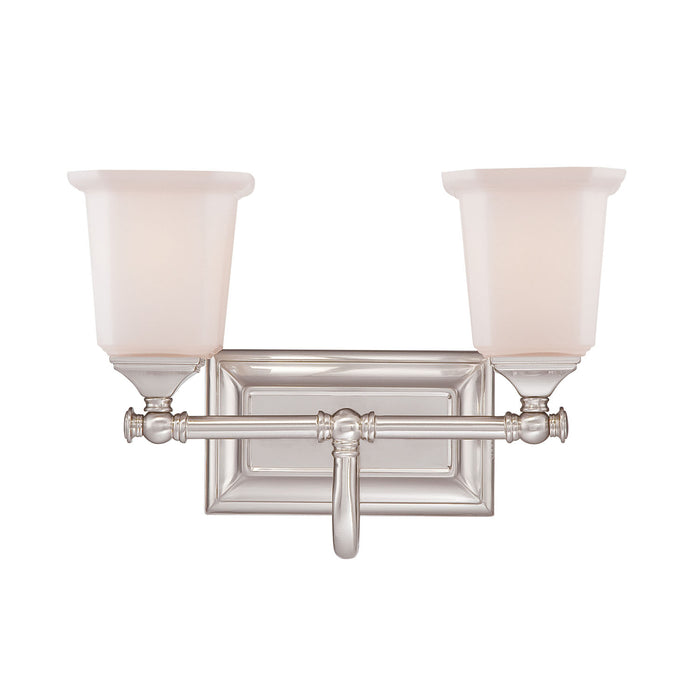 Nicholas 2-Light Bath Vanity in Brushed Nickel