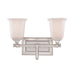Nicholas 2-Light Bath Vanity in Brushed Nickel