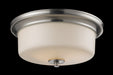 Cannondale 3 Light Flush Mount in Brushed Nickel with Matte Opal Glass