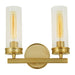 Eloise 2-Light Wall Sconce in Satin Brass