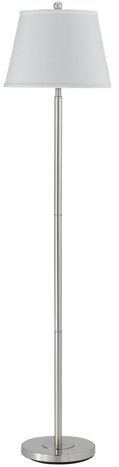 Andros One Light Floor Lamp In Brushed Steel
