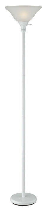 Torchiere One Light Torchiere In White