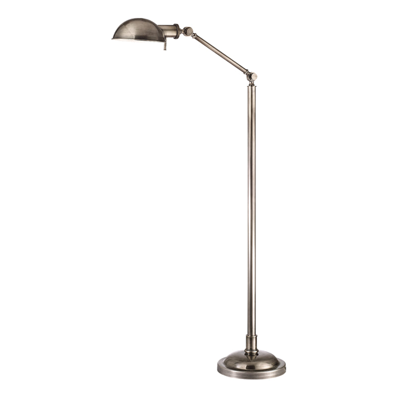 Girard 1 Light Floor Lamp in Aged Silver