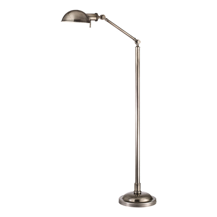 Girard 1 Light Floor Lamp in Aged Silver