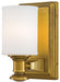 Harbour Point 1-Light Bath Vanity in Liberty Gold & Etched Opal Glass