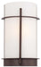 1-Light Wall Sconce in Copper Bronze Patina & Etched Glass