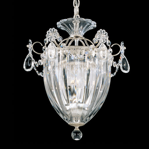 Bagatelle 3-Light Pendant in Antique Silver with Clear Heritage Crystals - Lamps Expo