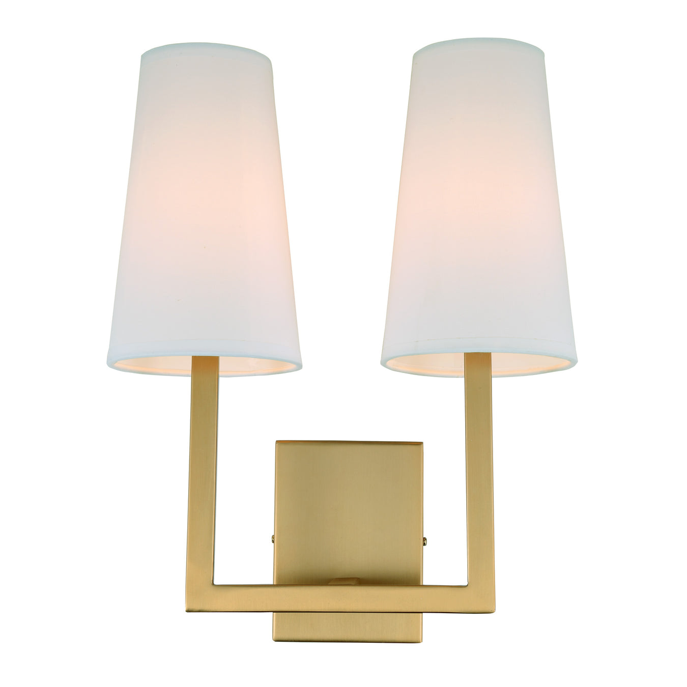 Ingrid 2-Light Wall Sconce in Satin Brass