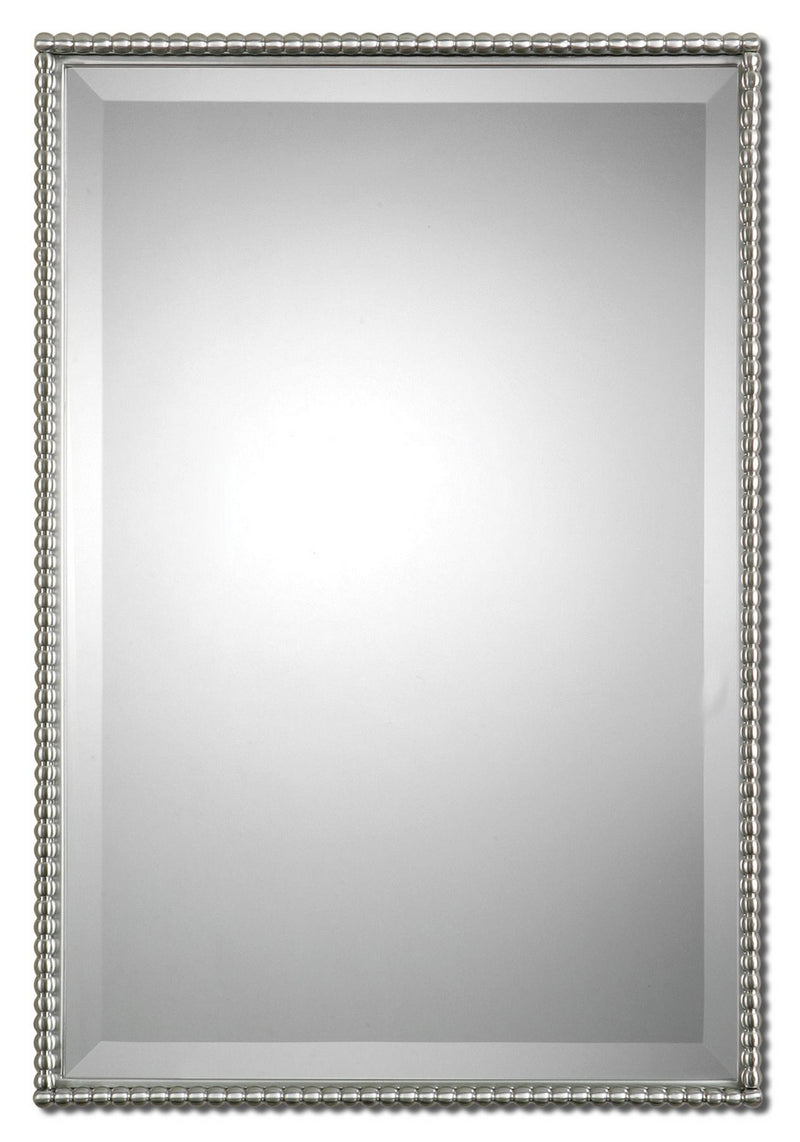 Uttermost's Sherise Brushed Nickel Mirror Designed by Carolyn Kinder