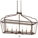 Astrapia 6-Light Island Fixture in Dark Rubbed Sienna with Aged Silver - Lamps Expo
