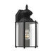 Classico One Light Outdoor Wall Lantern in Black with Clear Beveled�Glass
