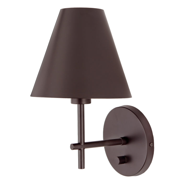 Hazel 1-Light Office Sconce with Metal Shade in Oil Rubbed Bronze