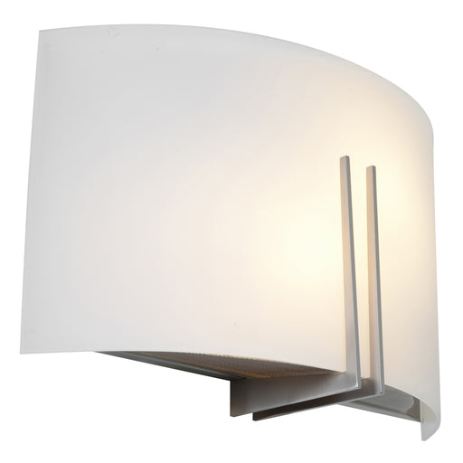 Prong Wall Fixture in Brushed Steel Finish
