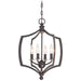 Middletown 4-Light Mini-Chandelier in Downton Bronze with Gold Highlights - Lamps Expo