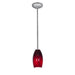 Merlot 1-Light Pendant in Brushed Steel Finish
