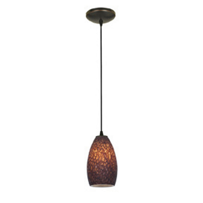 Champagne 1-Light Pendant in Oil Rubbed Bronze Finish