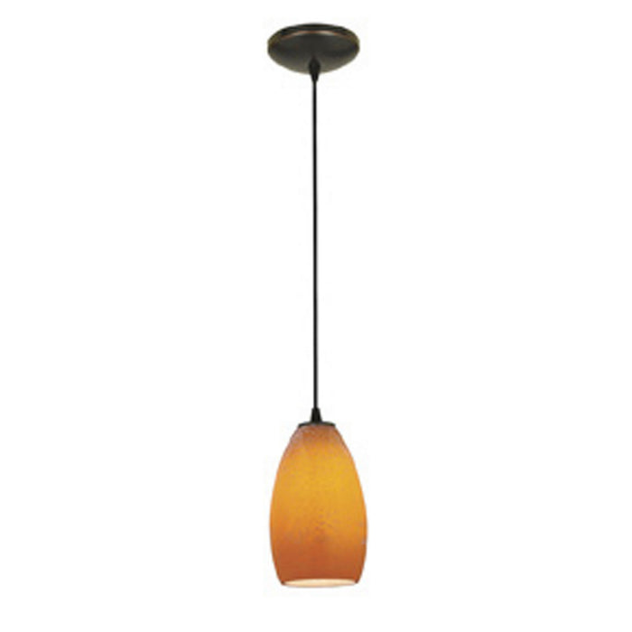 Champagne 1-Light Pendant in Oil Rubbed Bronze Finish