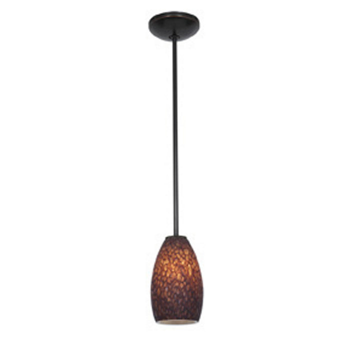 Champagne 1-Light Pendant in Oil Rubbed Bronze Finish