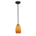 Champagne 1-Light Pendant in Oil Rubbed Bronze Finish