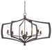 Middletown 6-Light Chandelier in Downton Bronze with Gold Highlights - Lamps Expo