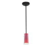 Glass'n Glass Cylinder 1-Light Pendant - Lamps Expo