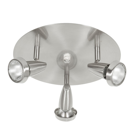 Mirage 3-Light Cluster Spot in Brushed Steel Finish