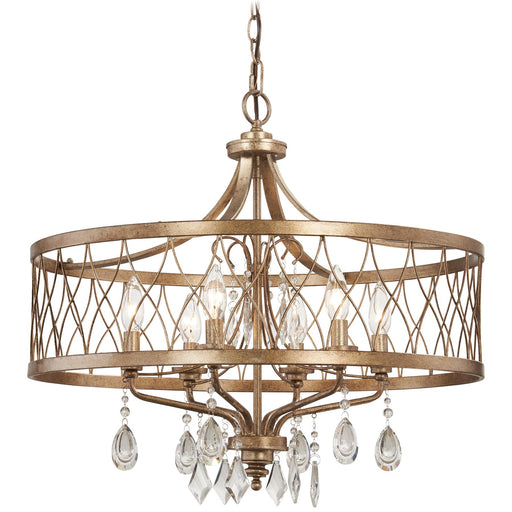 West Liberty 6-Light Chandelier in Olympus Gold - Lamps Expo