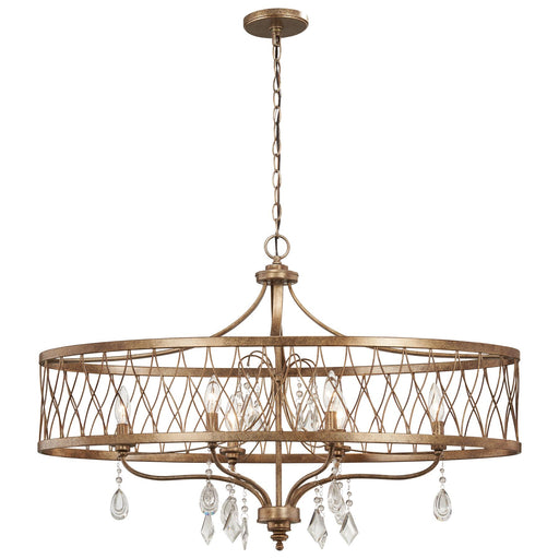 West Liberty 6-Light Island Fixture in Olympus Gold - Lamps Expo