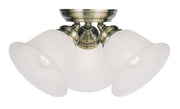 Essex 3 Light Ceiling Mount in Antique Brass