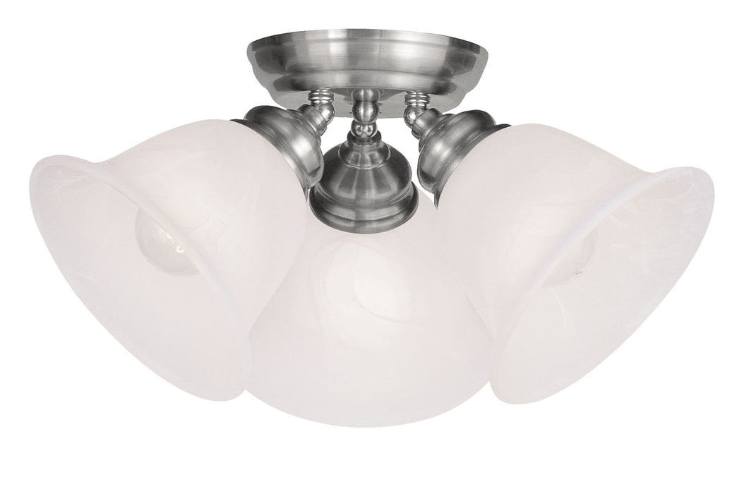 Essex 3 Light Ceiling Mount in Brushed Nickel