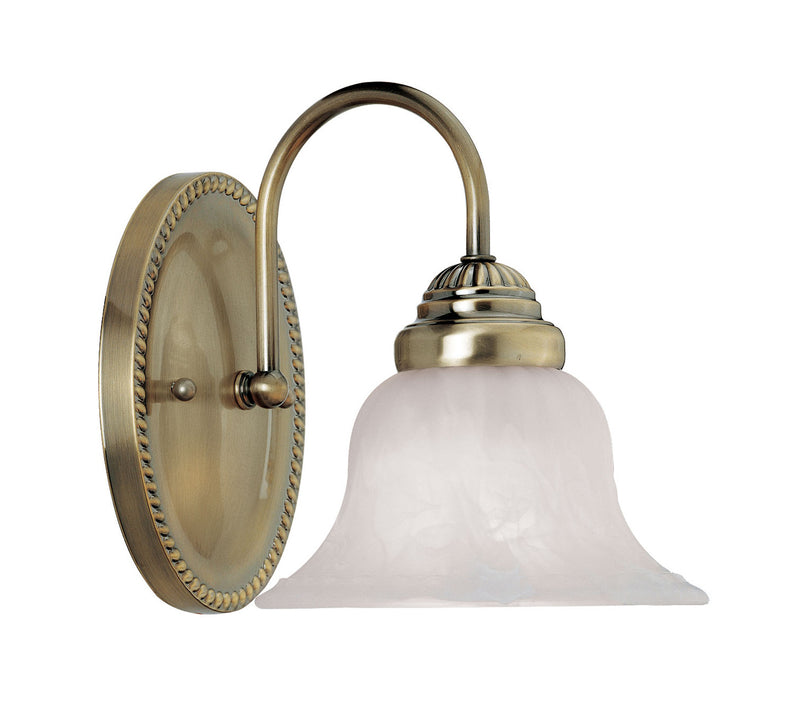 Edgemont 1 Light Bath Vanity in Antique Brass