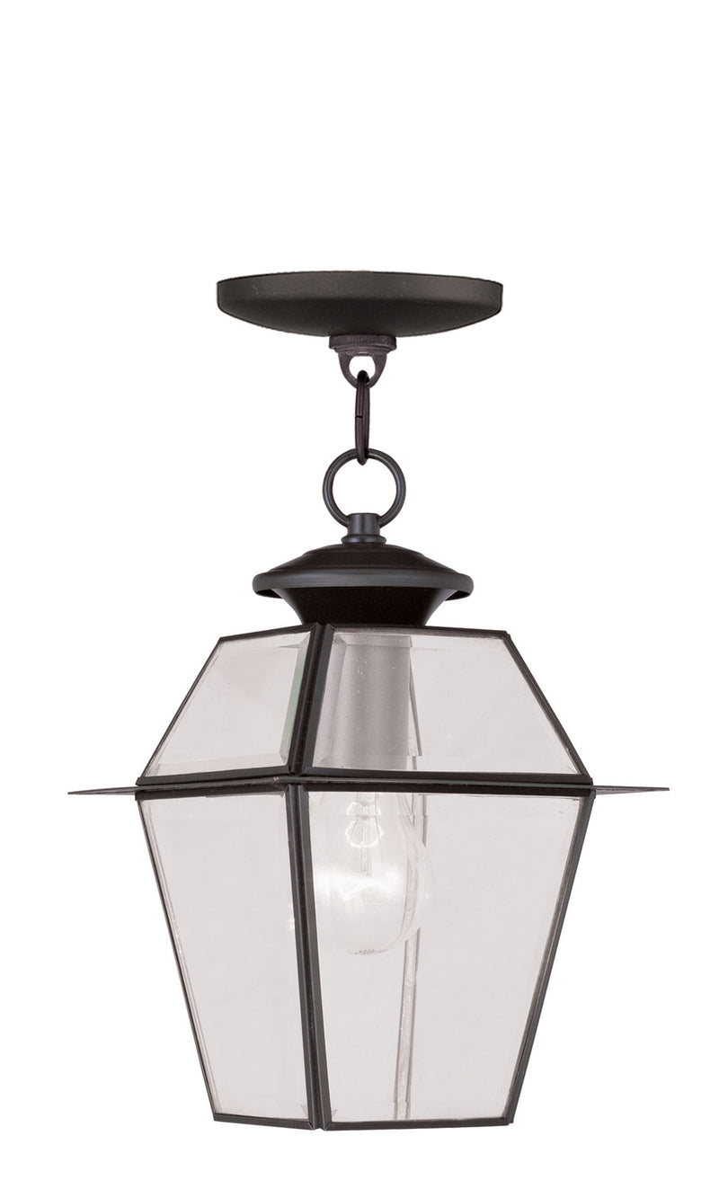 Westover 1 Light Outdoor Chain Lantern in Bronze