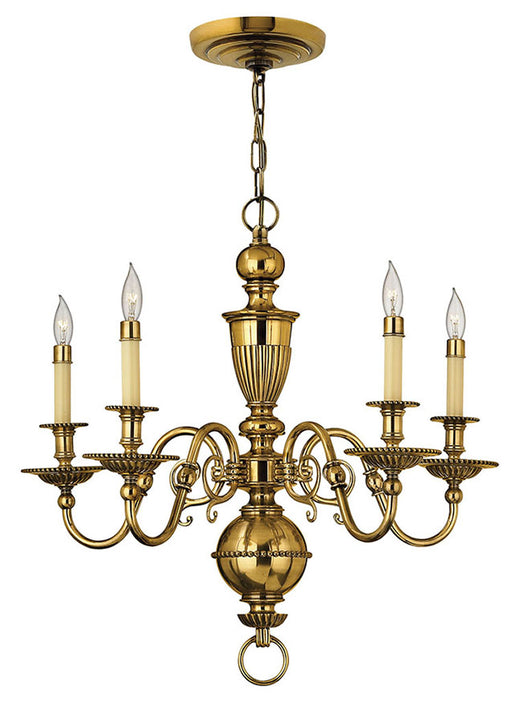 Cambridge Small Single Tier Chandelier in Burnished Brass
