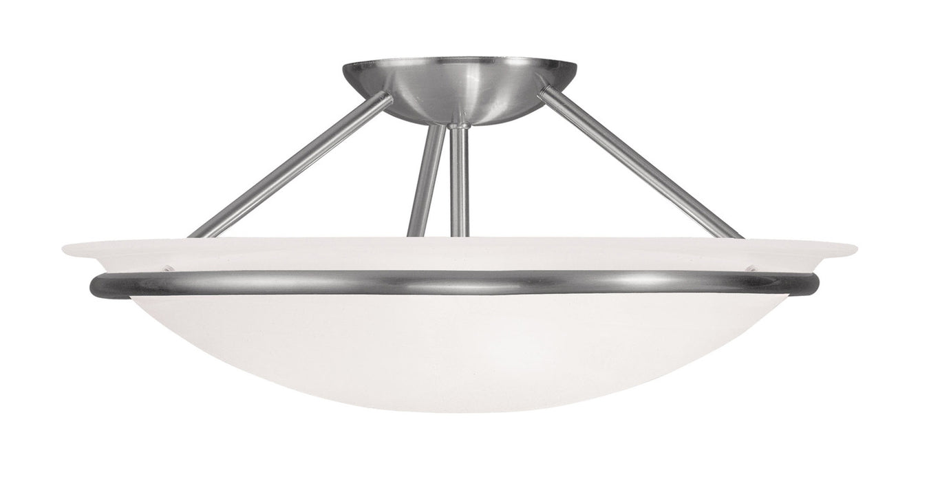 Newburgh 3 Light Ceiling Mount in Brushed Nickel