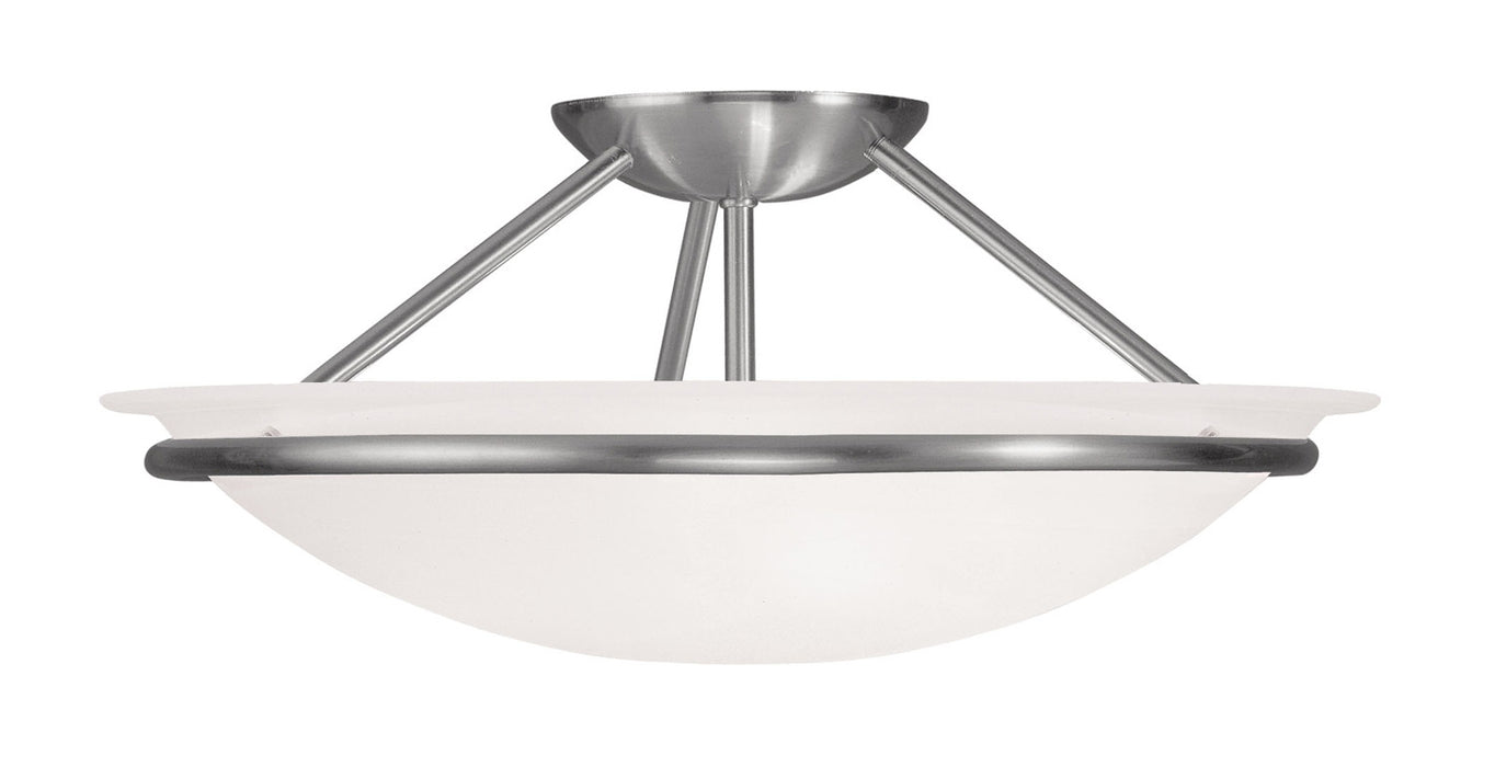 Newburgh 3 Light Ceiling Mount in Brushed Nickel