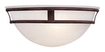 Pacifica 1-Light Wall Sconce in Antique Bronze & Etched Marble Glass