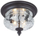 Ardmore 2-Light Flush Mount in Coal & Clear Hammered Glass