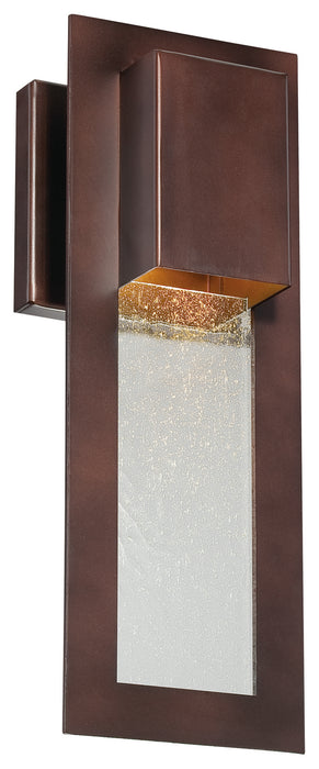 Westgate 1-Light Outdoor Wall Mount in Alder Bronze & Seedy Glass